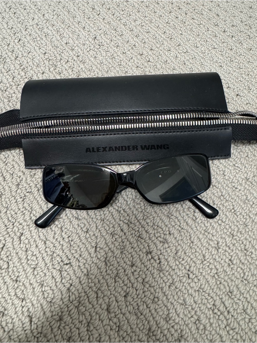 Alexander Wang Black Men's Sunglasses with Zip Case